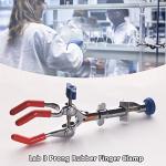 3-Prong Rubber Finger Clamp for Lab Equipment