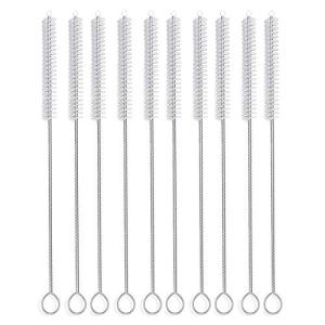 Nylon Flexible Long Straw Brush Set of 10