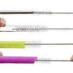 Nylon Flexible Long Straw Brush Set of 10