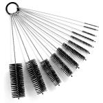 12-Piece Black Nylon Cleaning Brush Set