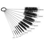 12-Piece Black Nylon Cleaning Brush Set