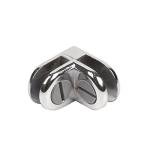 Chrome Glass Cube Connectors for 3/16" Thick Glass - 10 Pack