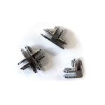 Chrome Glass Cube Connectors for 3/16" Thick Glass - 10 Pack