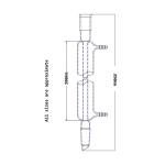 Laboy Glass Liebig Condenser 200mm, 24/40 Joints