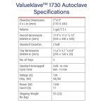 Tuttnauer 1730 Valueklave - Compact Autoclave for Offices