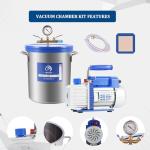 9 Gallon Tempered Glass Vacuum Chamber Kit