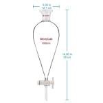 Borosilicate Glass 1000 ml Conical Separatory Funnel