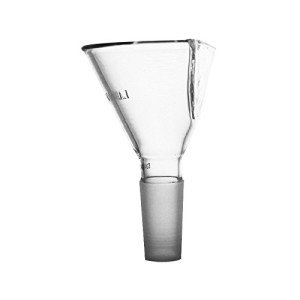Flat Glass Powder Funnel, 100mm O.D., 14/20 Joint