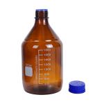 2 Liter Amber Borosilicate Glass Lab Bottle