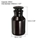PATIKIL 250mL Amber Glass Media Storage Bottle