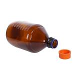 2L Amber Borosilicate Glass Lab Storage Bottle