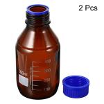 PATIKIL 500mL Amber Glass Reagent Media Bottles