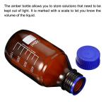 PATIKIL 500mL Amber Glass Reagent Media Bottles
