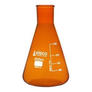 Eisco Labs 250ml Narrow Neck Amber Flask