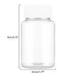 4-Pack 80ml Clear Plastic Pill Bottles
