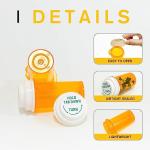 Reversible Thumb Tab Pill Vials with Caps