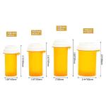 Reversible Thumb Tab Pill Vials with Caps