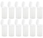 12 Pack Clear Plastic Pill Bottles with Caps