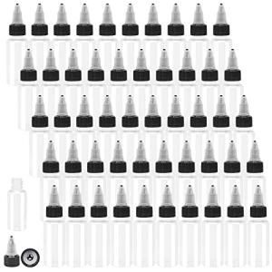 50PCS Plastic Squeeze Dropper Bottles, 1oz