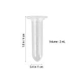 50-Pack 2ml Clear Microcentrifuge Snap Cap Tubes