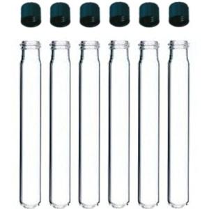5-Inch Pyrex Glass Test Tubes with Screw Caps - 6 Pack