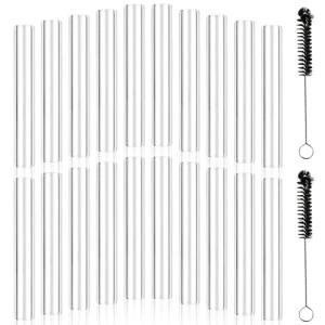 Akamino 20-Pack Clear Borosilicate Glass Tubes