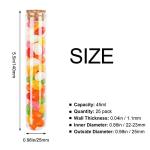 25pcs 45ml Glass Test Tubes with Cork Stoppers