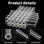 Akamino 20-Pack Clear Borosilicate Glass Tubes