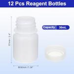 12Pcs 30ml Wide Mouth Lab Reagent Bottles