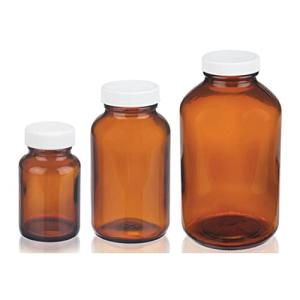 Wheaton 1oz Amber Glass Packer Bottle, Case of 24