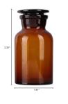 60mL Wide Mouth Amber Glass Reagent Bottle