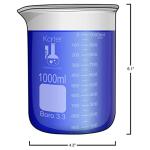 1000ml Borosilicate Low Form Beaker Set of 6