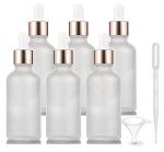 Frosted Glass Essential Oil Dropper Bottle Set