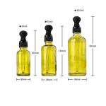 100ml Olive Green Glass Dropper Bottles - 2 Pack