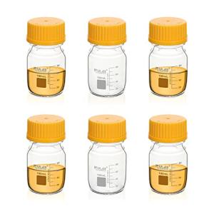 ULAB 100ml Round Borosilicate Glass Storage Bottles