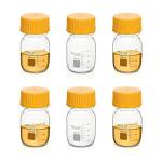 ULAB 100ml Round Borosilicate Glass Storage Bottles