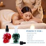 Gaussra Skull Glass Dropper Bottles with Funnel - 2 Pack