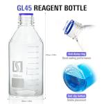 1000ml Graduated Glass Media Storage Bottle