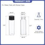 15ml Clear Glass Vials - 8 Pack