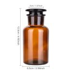 2-Pack 250ml Wide Mouth Glass Reagent Bottles