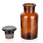 2-Pack 250ml Wide Mouth Glass Reagent Bottles