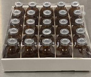 Sterile 30ml Amber Serum Vials with Silver Seal