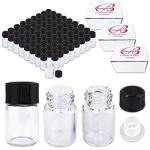 120 Packs 2ML Clear Glass Vials for Oils