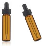 Amber Glass Vials with Black Droppers - 2 Pack