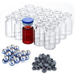 200 Pack 10ml Clear Glass Lab Vials