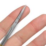 Curved Tungsten Carbide Iris Lab Scissors, 4.5”