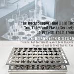 Stainless Steel Test Tube Rack with Z Stand