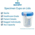 Sterile 4oz Specimen Cups with Leak-Resistant Lids