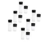 Gold Flake Dust Collection Glass Vials - 12 Pack