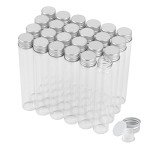 30ml Clear Glass Test Tubes with Screw Caps - 24PCS